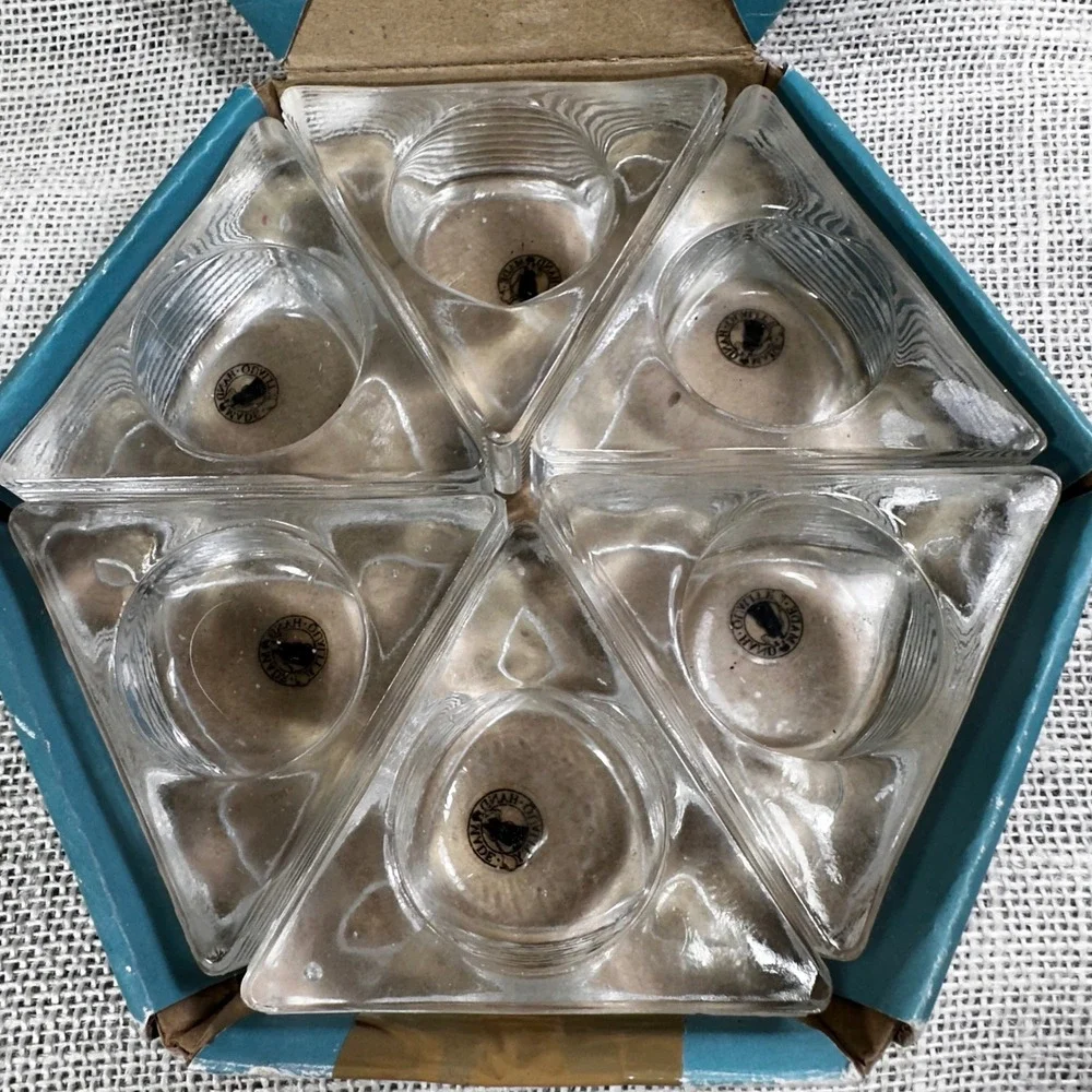 IKEA JOS Glass Tealight Candle Holders Set of 6 1980s Original Box 171.703.96